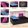 Chinchillas Small Rabbit Guinea Pig Small Animal Cage, Pet Playhouse, with Platform, Ramp, 71 X 46 X 47cm