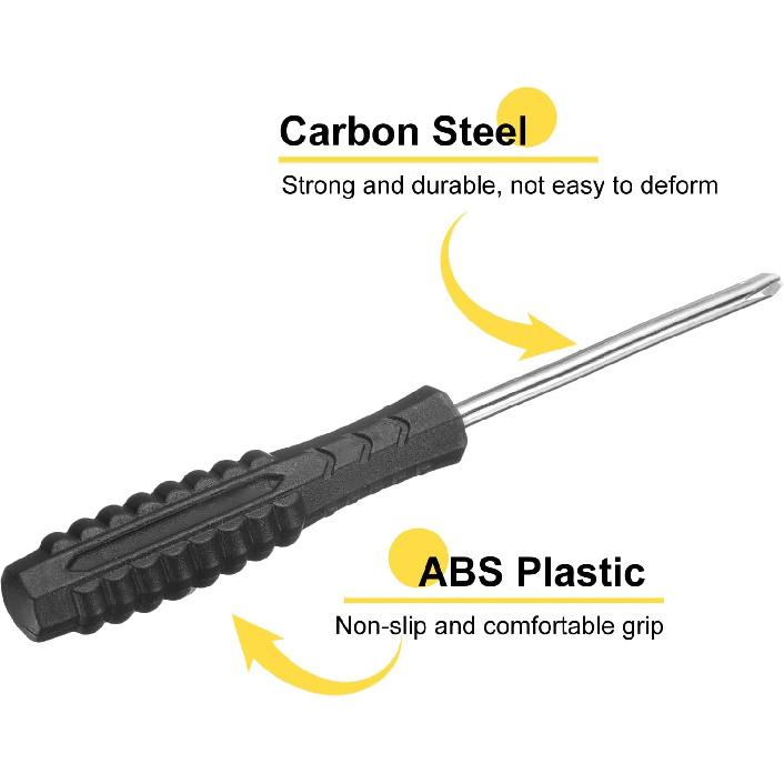 uxcell 4pcs Mini Phillips Screwdriver 3.0mm 98mm Length Micro Precision Cross Head Screw Driver with Non-Slip Handle for Watch Eyeglasses Electronics