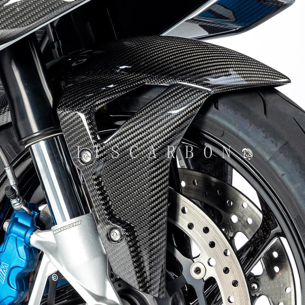 2024 For BMW F900R F900XR S1000XR S1000R S1000RR 2015- - 2023  Real Pure Dry Carbon Fiber Motorcycle Front Fender Mudguard Guard