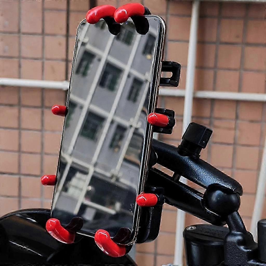Aluminum Alloy Motorcycle Phone Mount - Universal Bike Handlebar Cell Phone Clamp, Scooter Phone Clip
