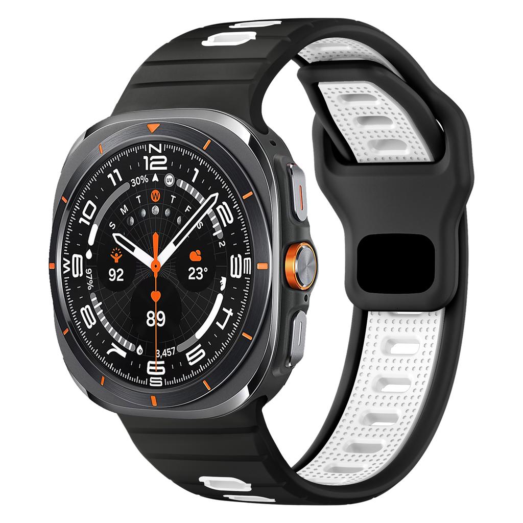 Sports Silicone Bands for Samsung Galaxy Watch Ultra Strap 47mm Accessories Two-tone Breathable Bracelet Galaxy Watch 7 Ultra 47