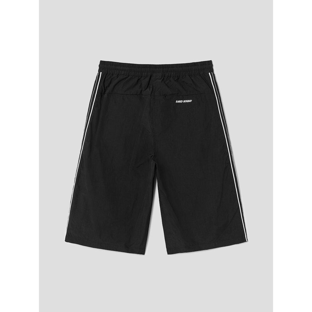 Saendeusaundeu (Unisex) Synthetic Bermuda Banding Shorts Black