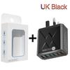 55W QC 3.0 Six-Port Fast Mobile Charger with PD, USB Ports, EU/US/UK Compatibility