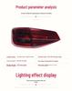 LED Taillight Assembly with Sequential Turn Signal for 15-18 Volkswagen Sagitar.