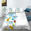 3D Flower Bedding Set King Queen Bed Duvet Cover Pillowcase 2/3pcs Women and Girls Duvet Cover Soft Quick Drying Home Textile