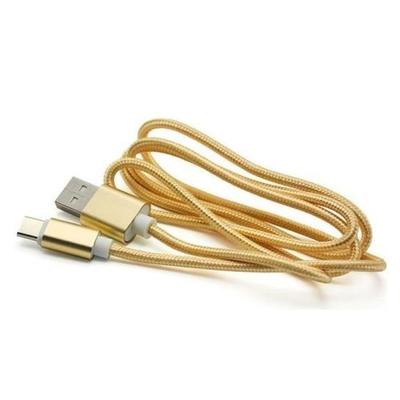 Durable Type C Charging Cable 1 Meter Charger for Samsung Galaxy A50 SM-A505 Phone GOLD Color -Brand YuanYuan