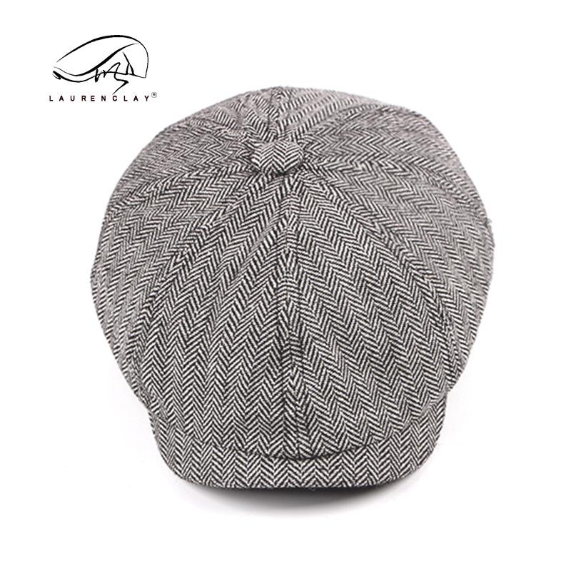 Men's & Women's Retro Plaid Octagonal Cap - British Style Duckbill Beret for Spring & Autumn