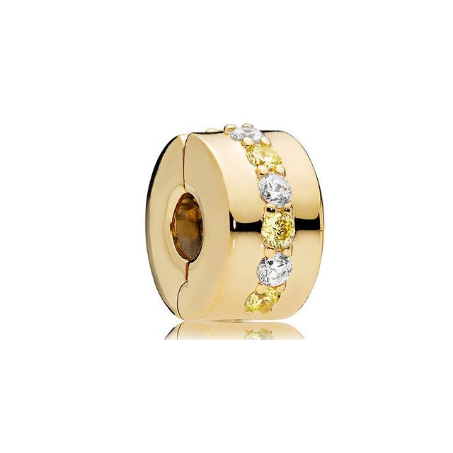 S925 Sterling Silver Shiny Gold Series Crown Lovely Pig Life Tree Beads Fit Original Bracelet DIY Women's Jewelry