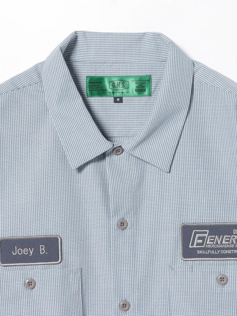 Beams Heart Men's GMS Mini Check Work Shirt, Blue, Size M, 42010069639