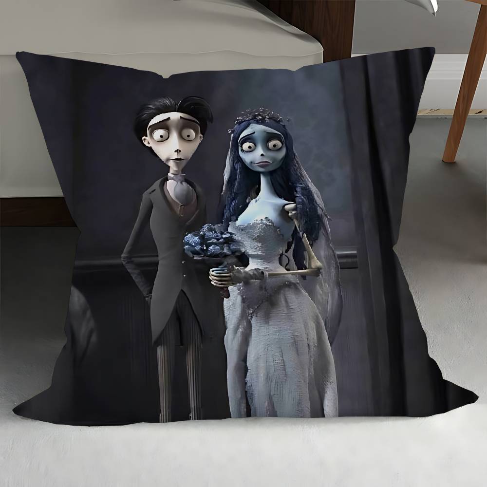C-Corpse Bride Cartoon Personalized Picture Text Home Decorative Pillows Household Gifts 45x45cm