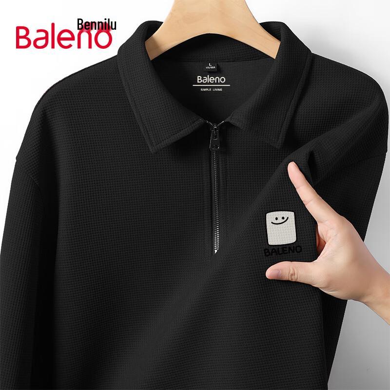 Baleno Men's Waffle Knit Half-Zip Sweatshirt