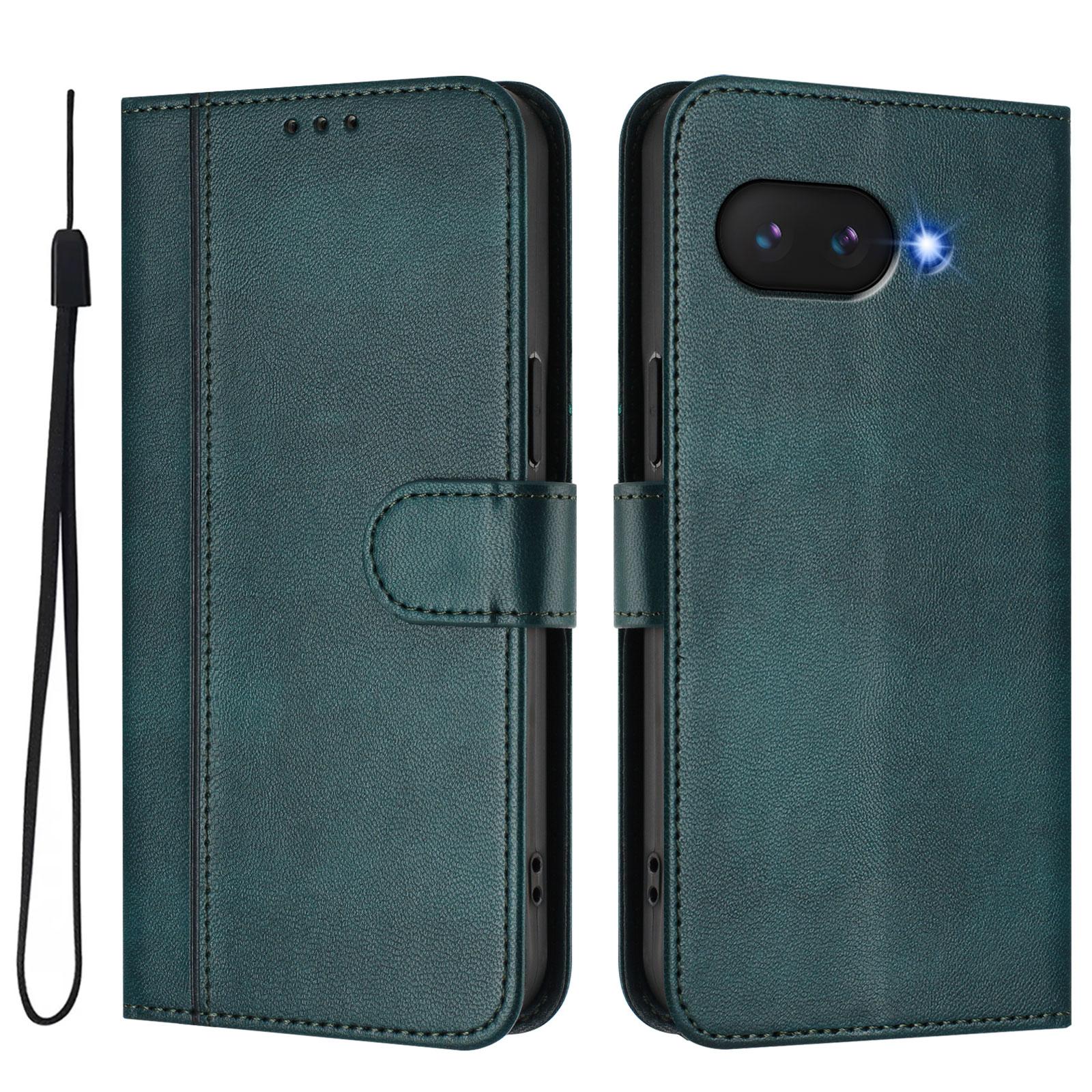 

Magnetic Cards Solt Wallet Leather Case For Google Pixel 9 10 Pro XL 9A 8 8A 7 7A 6 6A Flip Book Bag Kickstand Pocket Cover For Google Pixel 9 Pro XL темно-зеленого