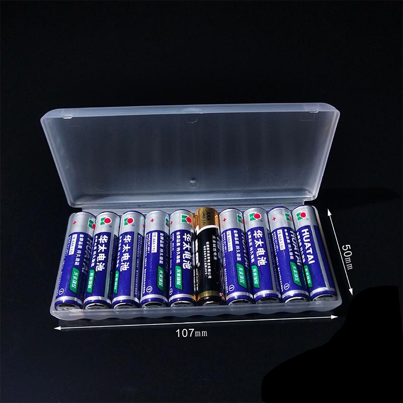

10 слотов прозрачный пластиковый ящик для хранения батарей для Aaa жесткий контейнер для батарей