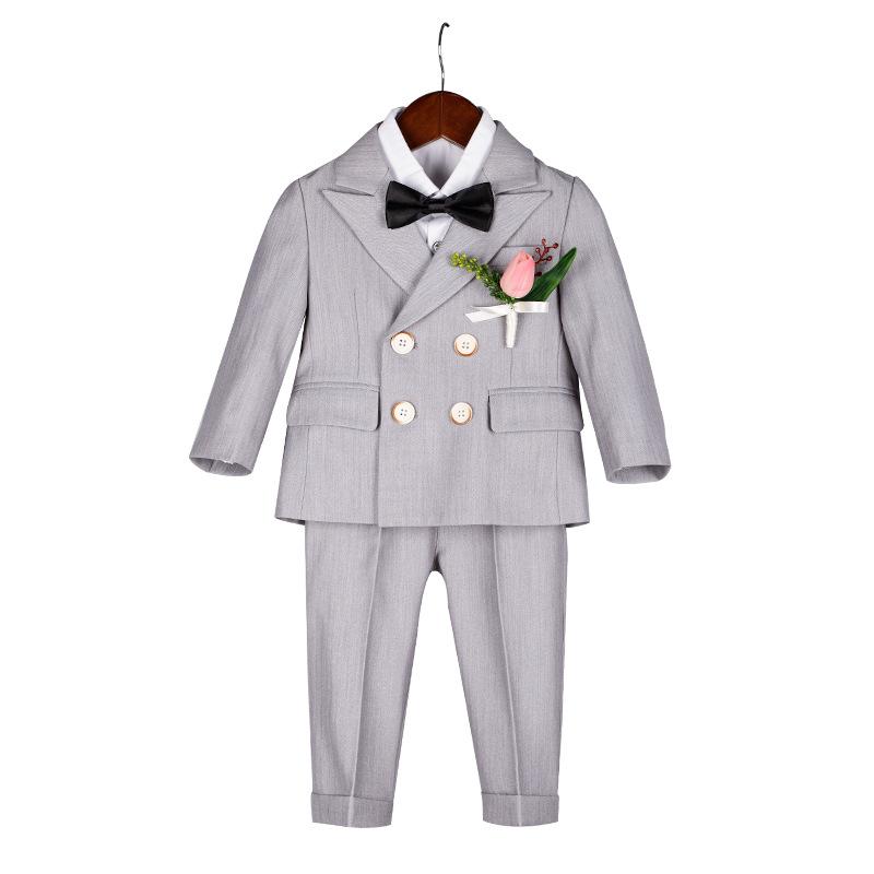 Meninos Terno Crianças Fotografia Vestido Crianças Palco Performance Formal Blazer Terno Bebê Aniversário Cerimônia Traje