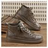 Mens High Top Martin Boots Fashion Versatile Non Slip Wear Resistant Work Boots