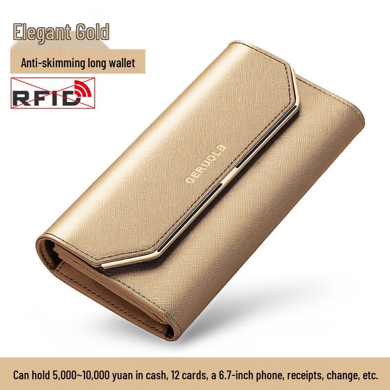 GERUOLA Women s Multi-Card Slot Long Leather Wallet