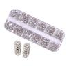 1 Set Round Nail Art Rhinestone Kit 12 Grids Assorted Size Decoration Fake Gems