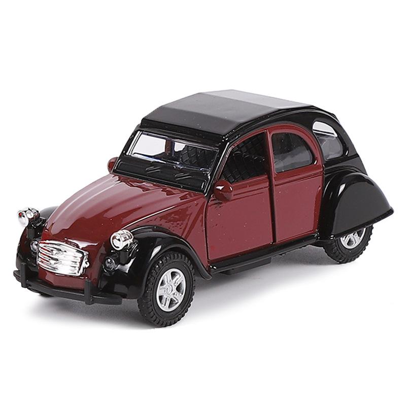 1/32 Scale Alloy Classic Car Model Pull Back Diecast Children's Toy Simulation Vehicle Model Decor Boys Toys Collection Gifts