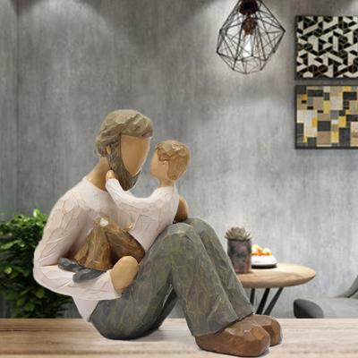 Father's Day Gift Birthday Gift For Dad Dad & Son Statue - Father & Son Figurine for Bookshelf, Cabinet, Tabletop Decorations