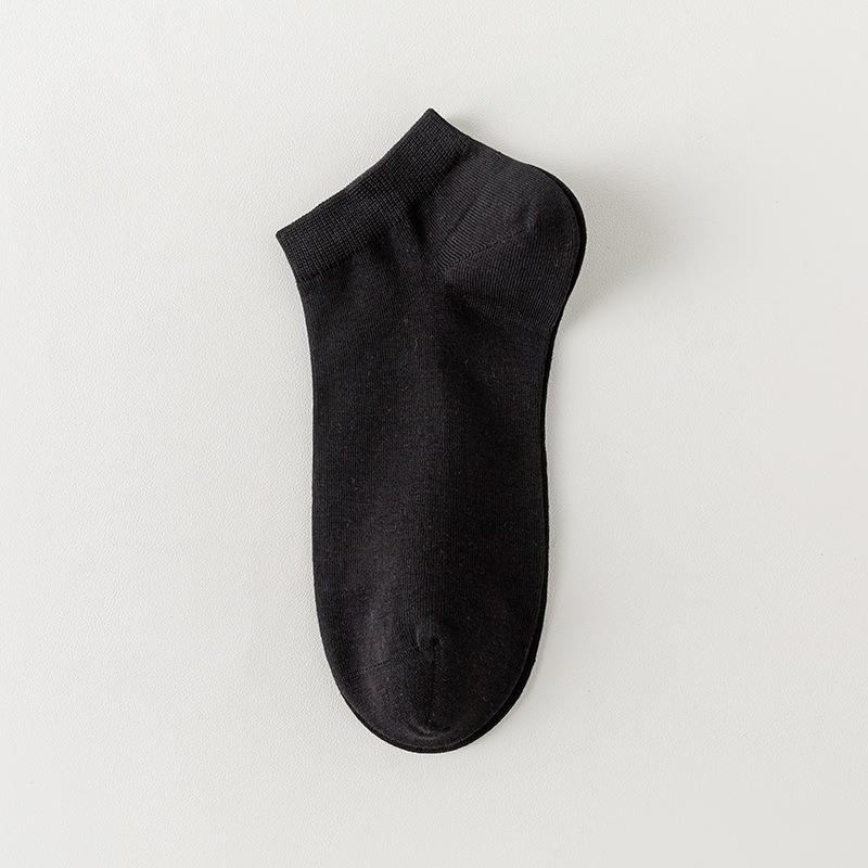 Socks Summer Men's Cotton Non-drop Heel Short Solid Colour Antibacterial Anti-odour Handmade Boneless Cotton Boat Socks