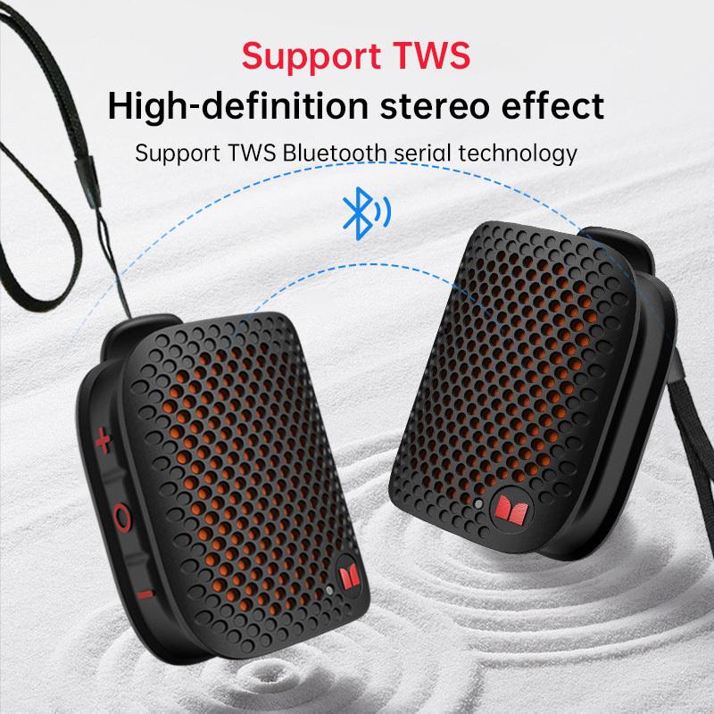 M3 Magnetischer Clip-On Mini BT V5.4 Tragbarer Outdoor-Baustellen-Wearable Drahtloser Bluetooth-Lautsprecher mit Bass Altavoz Mikrofon