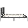 Solid Wood Bed Gray 200 x 200 cm