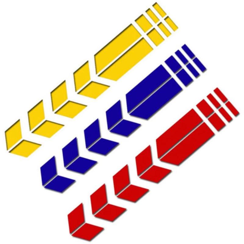 1-3pcs Motorcycle Arrow Stripe  Fender Universal Waterproof Oilproof Reflective Motorbike Reflective Tape Decal Moto Accessories