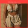 Polyester Bikini Three Piece Swimsuit With Padded Top For Water Sports Enthusiasts