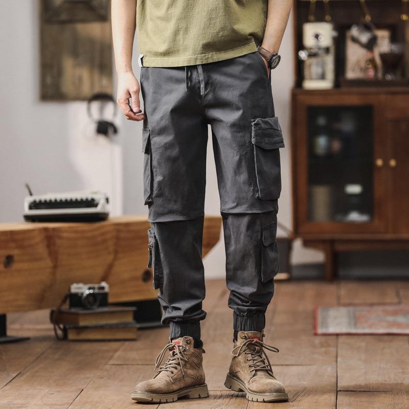 New Overalls Men's Retro Trousers Men's High-end Pants Trendy Men's Leggings