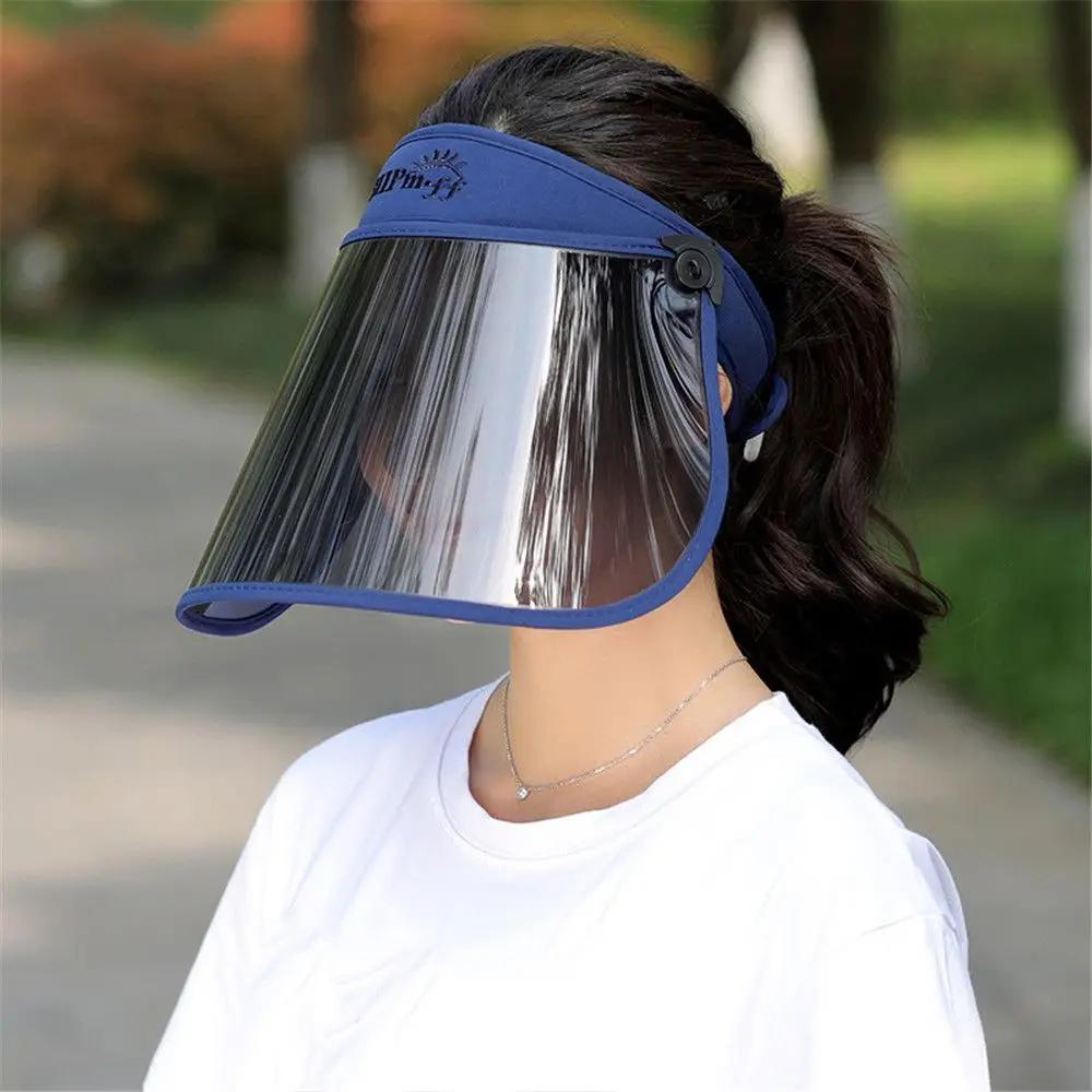 Summer Portable Solar Protection Sun Hat Face Cover Shield Sunshade Cap Anti-UV Visor