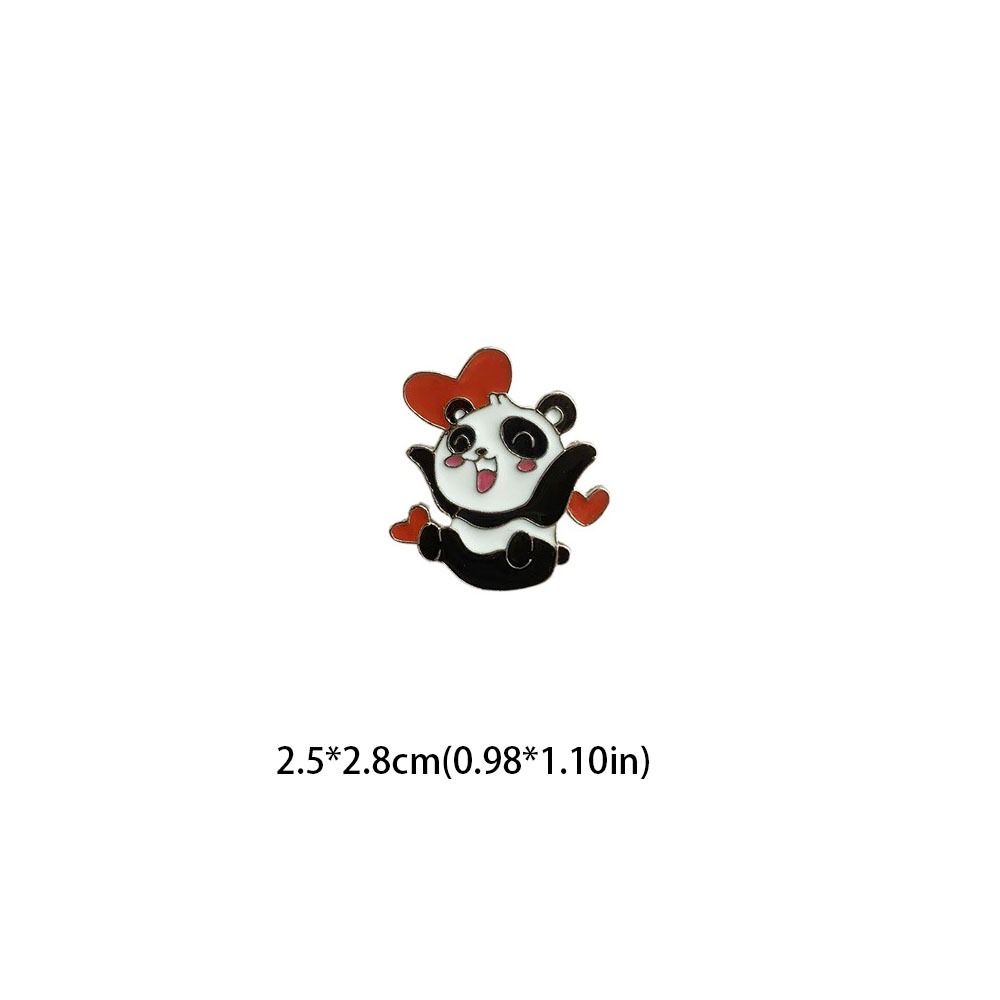 Enamel Giant Panda Zinc Zinc Alloy Brooch Oil Dripping  Cute   Kids