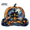 Outdoor Balcony Window Stickers Halloween Pumpkin Haunted House Static Stickers Waterproof PVC Castle Easy Application Decals Decals Removable