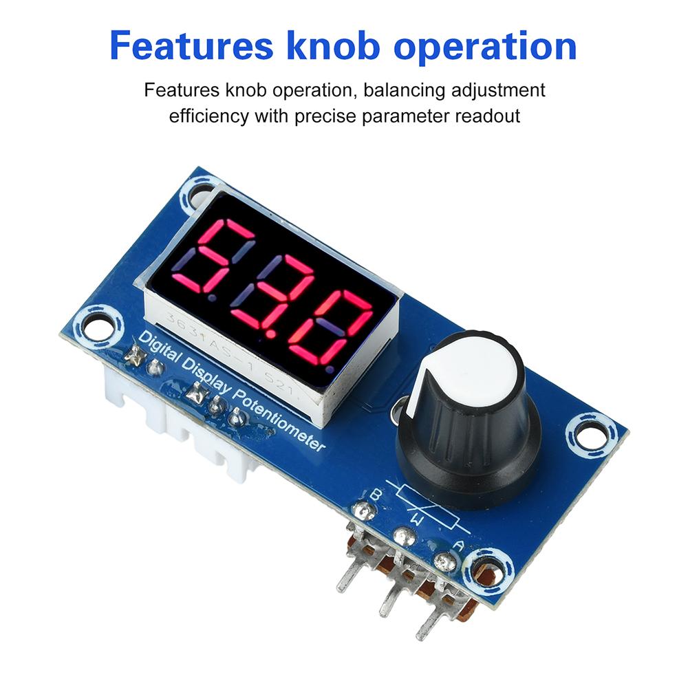 3 Digital LED Digital Display Single Channel Potentiometer Display Adjustable Resistor 5K/10K/20K Potentiometer Module