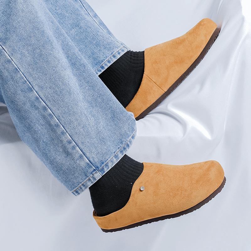 New soft bottom comfortable couple wear spring, summer, autumn and winter bag head semi-lazy slippers 45380-45381-R