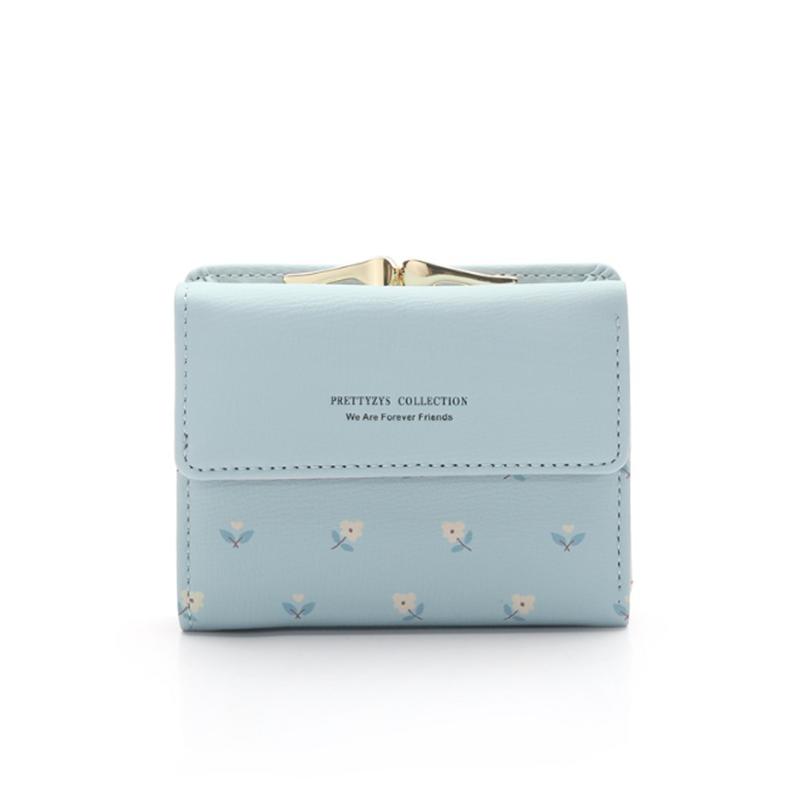 Women Purse PU Leather Flower Pocket Wallet Card Holder Cute Girls Coin Bag