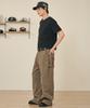 TAKEASY Damaged Painted Carpenter Pants (Deep Olive)