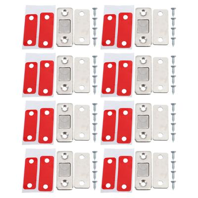 8 Pack Magnetic Door Catch Ultra Thin Door Latch Adhesive Stainless Steel 2 Way Installation