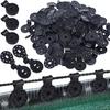 100pcs Black Shade Cloth Clips - Durable Round Plastic Fasteners for Sun Shades, Patio Mesh Tarps & Garden Covers