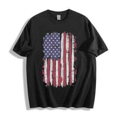 Rugged USA Flag T-Shirt - Distressed Patriotic Design Unisex Tee