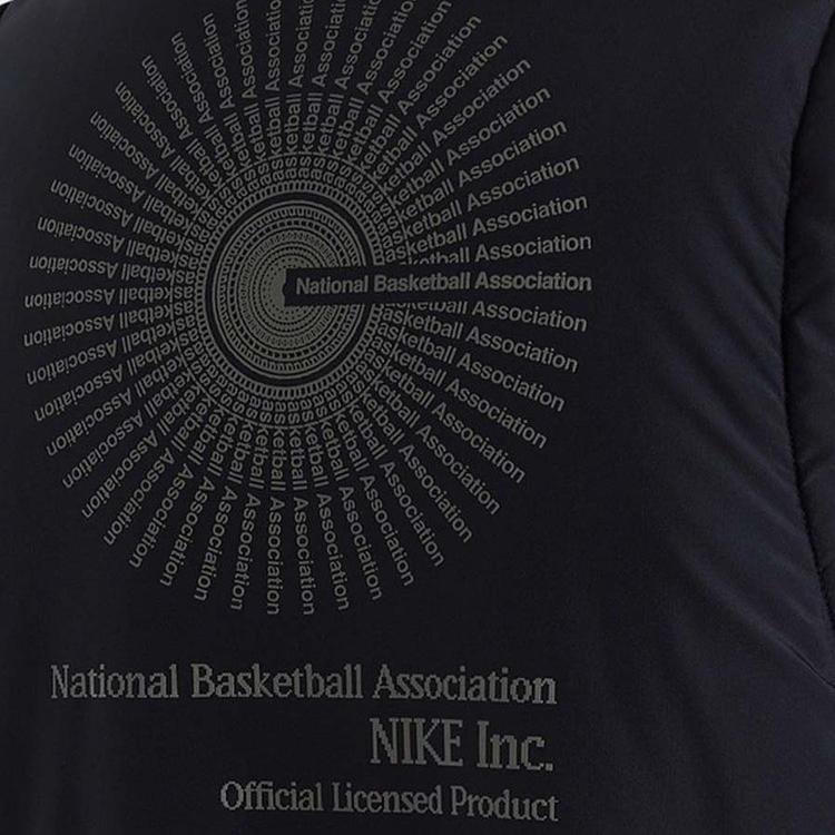 Nike X NBA Collaboration Letter Print Woven Warm Cotton Vest Men Vests Black FD8452-010