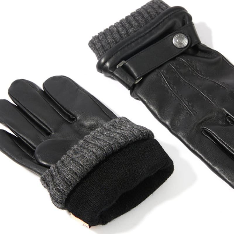DENTS Henry Touchscreen Men's Leather Gloves - Black