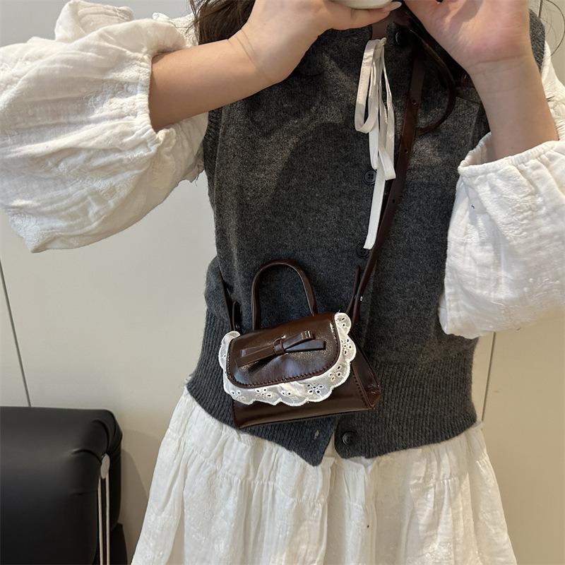 Lace Handbag Bag Women's New Fresh and Sweet Shoulder Messenger Bag Fashion Casual Small Square Bag