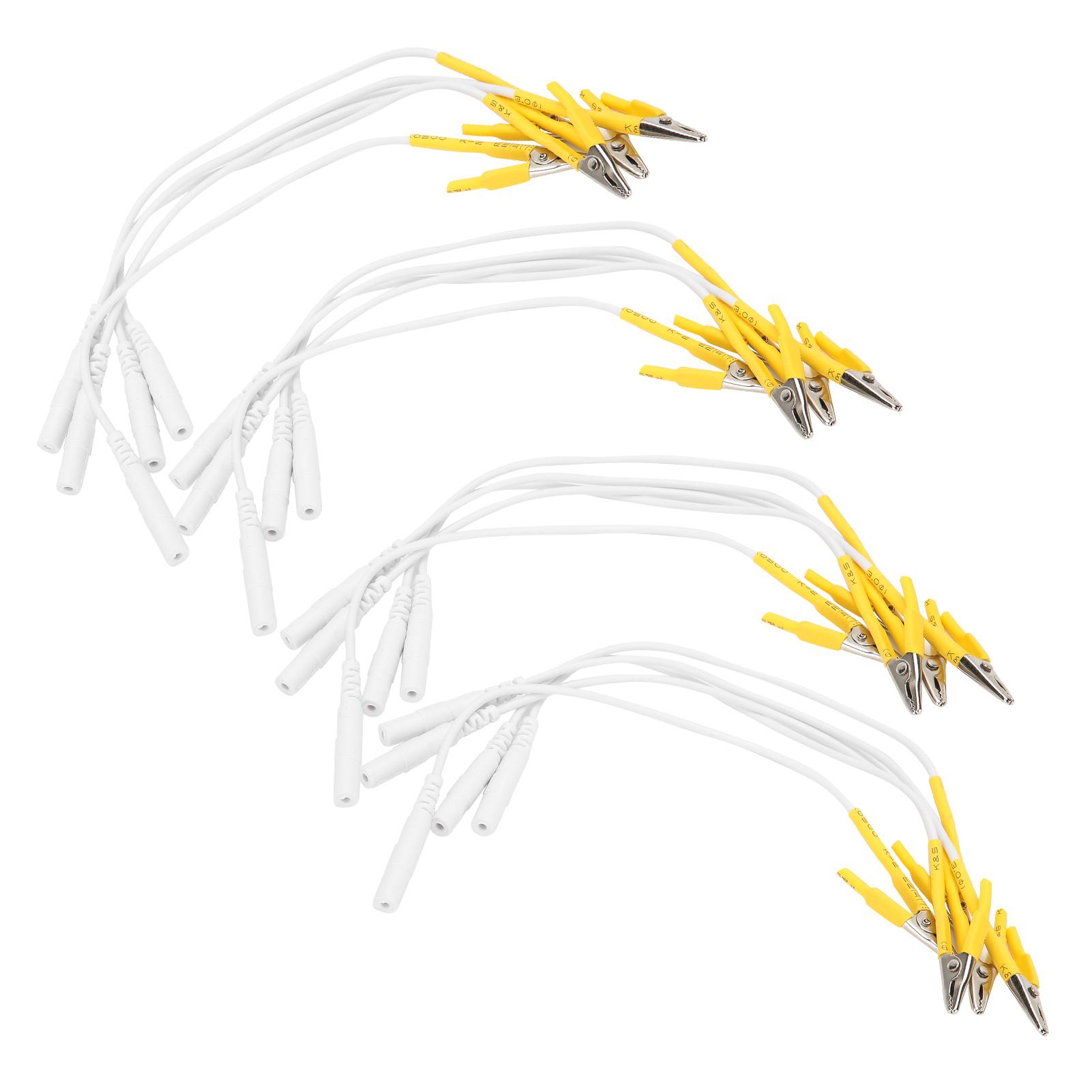

20pcs bag Clip Electrode Lead Wires Cable for TENS Unit Physiotherapy Machine Yellow