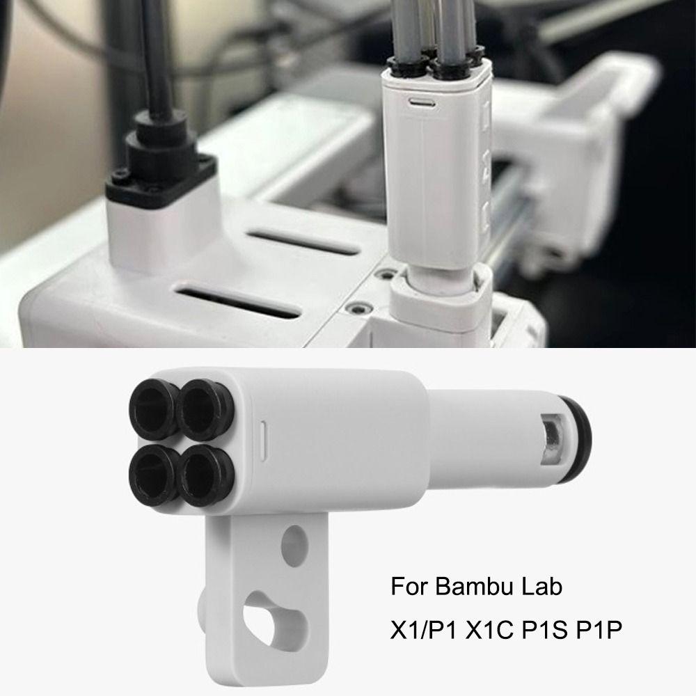 Easy Installation 4 in 1 PTFE Adapter High Quality Durable Expansion Port Parts AMS Connector for Bambu Lab X1/P1 X1C P1S P1P