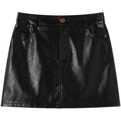 TonLion Women's A-Line PU Skirt