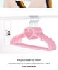 Heart-Shaped Non-Slip Clothes Hanger - Cute Pink Bow Design, Seamless for Wet & Dry Use