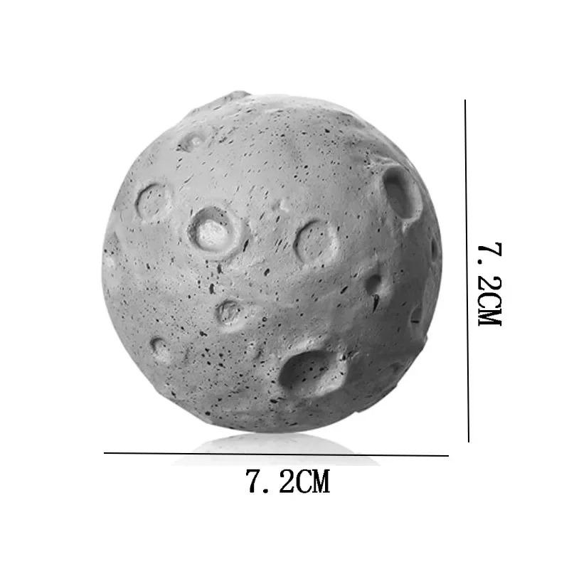 

7.2Cm Moon Meteorite Stress Balls - Soft Squeeze Toys For Anxiety Relief Gift, Hand Exercise, Pet Dog Balls Toys (As shown-5171)-