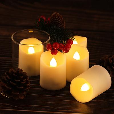 6 stücke Wiederaufladbare LED Kerzenlicht mit Fernbedienung Timer LED Flammenlose Flackernde Teelichter USB Ladegerät Batterie Weihnachtsdekoration