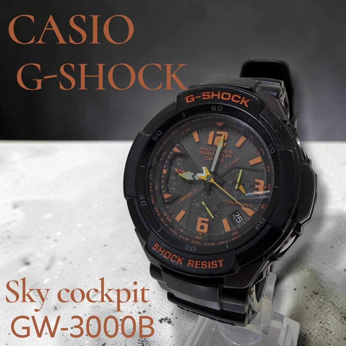 Used G-SHOCK GW-3000B-1AJF Sky Cockpit Solar Radio