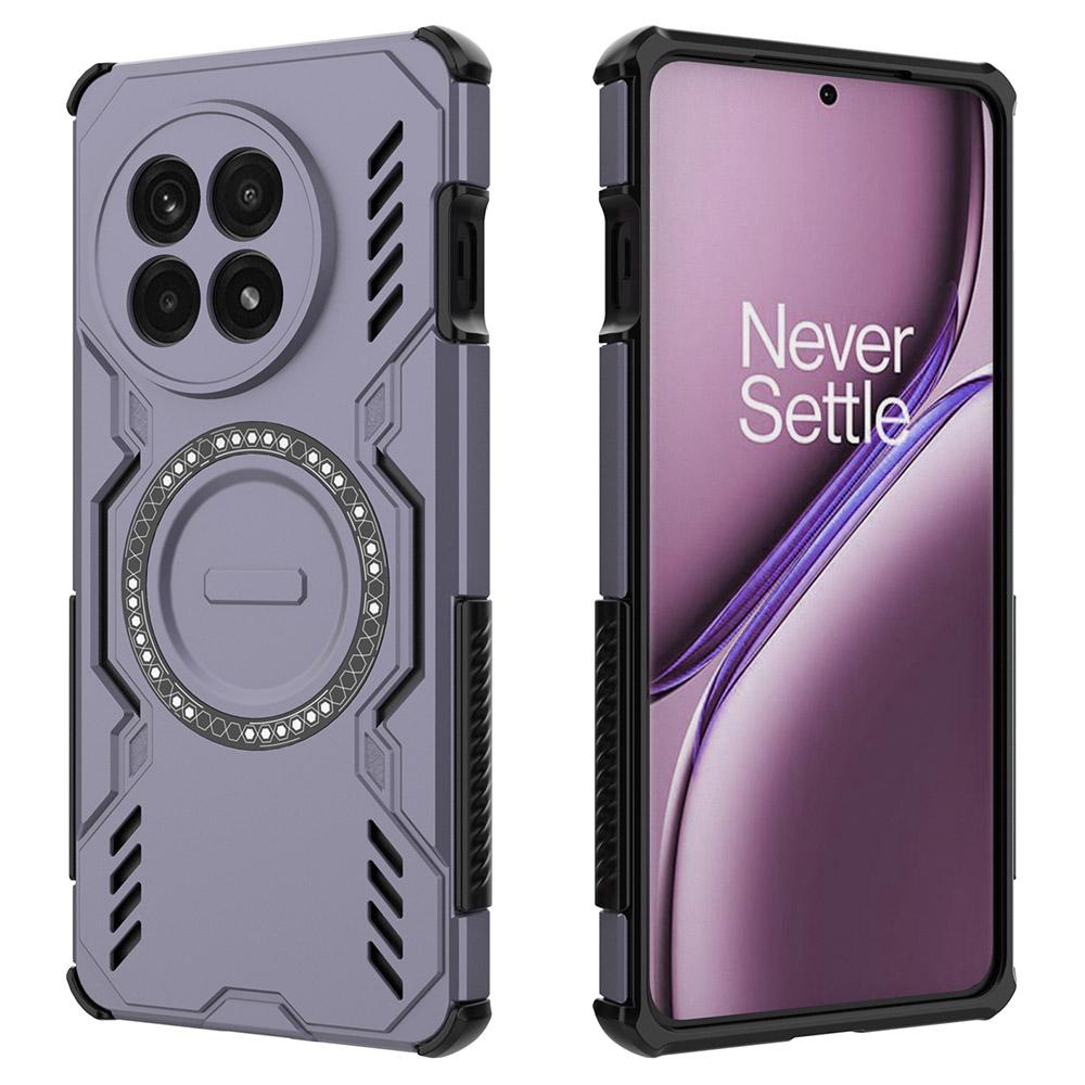 

For OnePlus 13R 5G Magnetic Case Butterfly Armor Hollow Heat Dissipation PC + TPU Phone Cover E